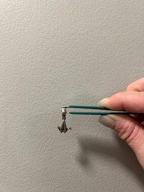 Pandora retired sterling Silver Origami Crane Dangle Charm